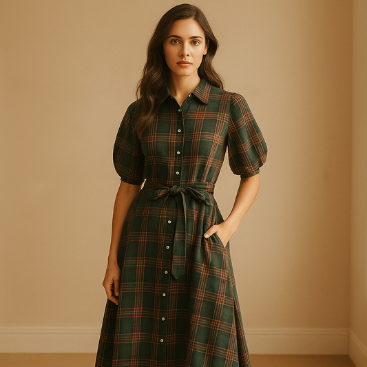 The Noelle Plaid Shirt Dress™